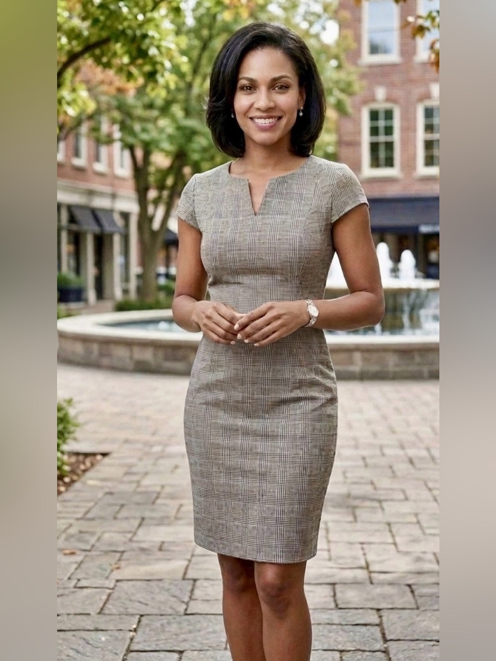 The Limited Glen Plaid Sheath Dress Size 4P NWT